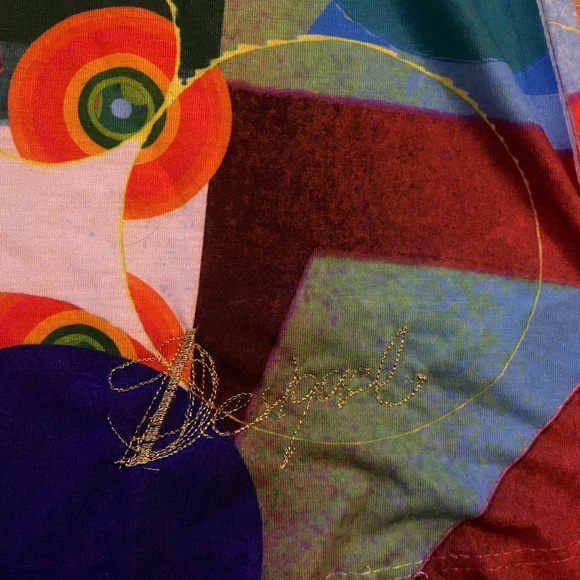 DESIGUAL Patterned Colorful Strap Mini Dress - Picture 3 of 8